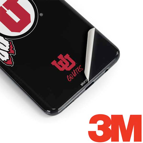 Utah Circle and Feather on Black Galaxy S9 Skin